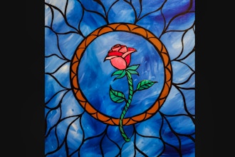 Virtual Paint Nite: Stained Glass Rose III
